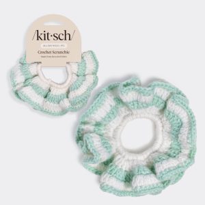 Seafoam Blue Crochet Scrunchie