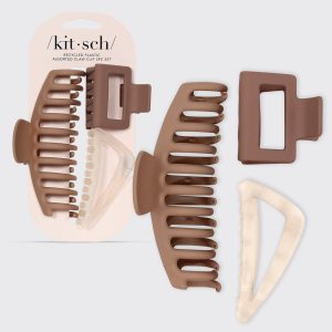 Recycled Plastic Assorted Claw Clip 3pc - Oversized Claw Clip